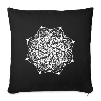 Mandala - Sofa pillowcase 17,3'' x 17,3'' (45 x 45 cm) - black - Front
