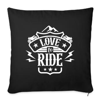 J’adore rouler - Housse de coussin décorative 45 x 45 cm - noir - Devant