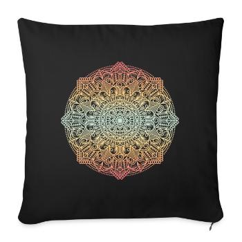 Mandala - Sofa pillowcase 17,3'' x 17,3'' (45 x 45 cm) - black - Front
