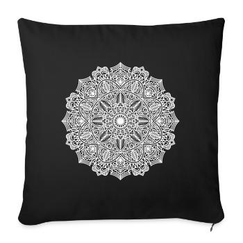 Mandala - Sofakissenbezug 45 x 45 cm - Schwarz - Vorne