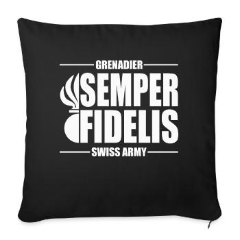 Grenadier - Sofakissenbezug 45 x 45 cm - Schwarz - Vorne