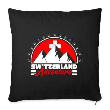 Suisse Etat suisse - Housse de coussin décorative 45 x 45 cm - noir - Devant