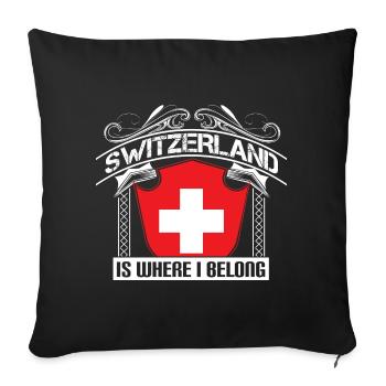 Switzerland Matterhorn origin - Sofa pillowcase 17,3'' x 17,3'' (45 x 45 cm) - black - Front