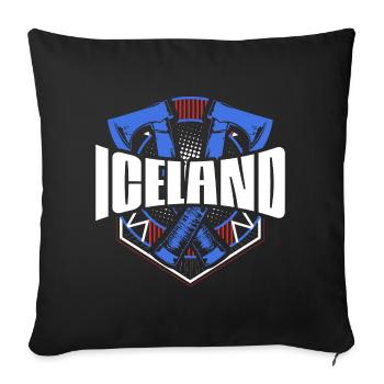 Iceland Reykjavik Pride - Sofa pillowcase 17,3'' x 17,3'' (45 x 45 cm) - black - Front