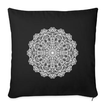 Mandala - Sofa pillowcase 17,3'' x 17,3'' (45 x 45 cm) - black - Front