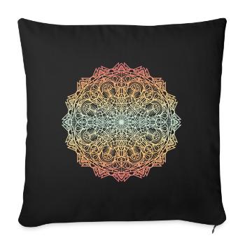 Mandala - Sofa pillowcase 17,3'' x 17,3'' (45 x 45 cm) - black - Front