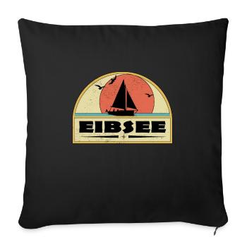 Eibsee - Sofakissenbezug 45 x 45 cm - Schwarz - Vorne