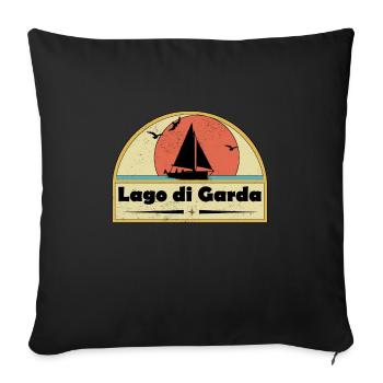 Lago di Garda - Sofakissenbezug 45 x 45 cm - Schwarz - Vorne