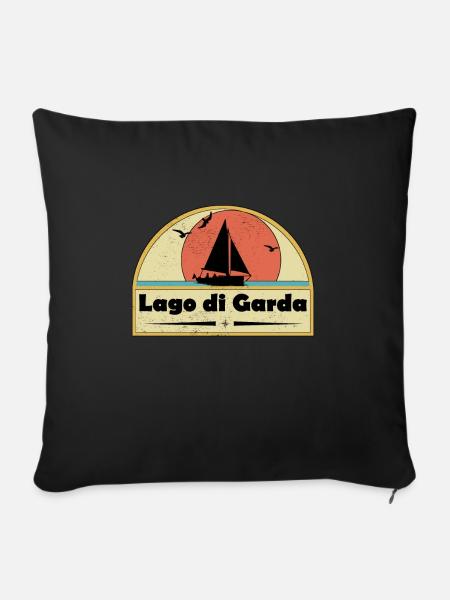 Lago di Garda - Sofakissenbezug 45 x 45 cm - Schwarz