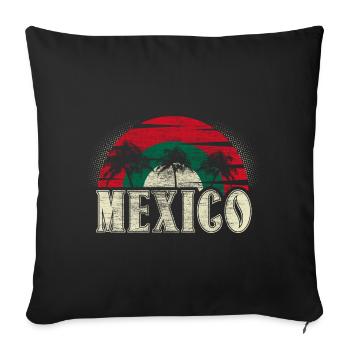 Mexiko Salsa Wappen Geschenkidee - Sofakissenbezug 45 x 45 cm - Schwarz - Vorne