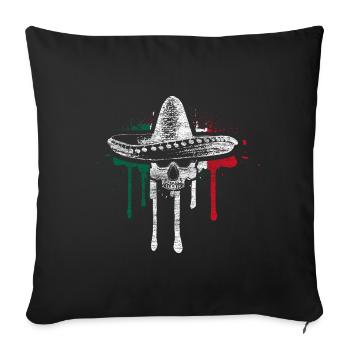 Mexiko Siesta Geschenkidee - Sofakissenbezug 45 x 45 cm - Schwarz - Vorne
