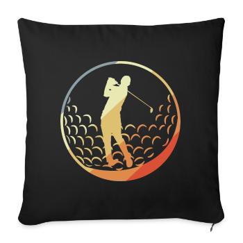 Golfspieler - Sofakissenbezug 45 x 45 cm - Schwarz - Vorne
