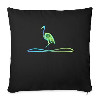 Celtic Heron - Sofa pillowcase 17,3'' x 17,3'' (45 x 45 cm) - black - Front