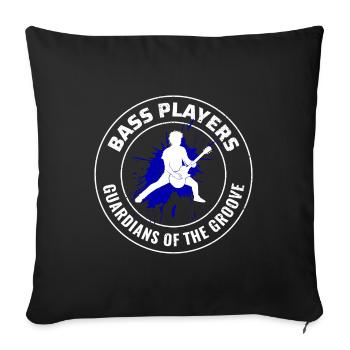 Basse Guitariste Musicien Musicien Bassiste Funny - Housse de coussin décorative 45 x 45 cm - noir - Devant