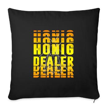 Conception du revendeur de miel - Housse de coussin décorative 45 x 45 cm - noir - Devant