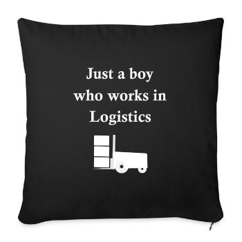 Forklift drivers in action - Sofa pillowcase 17,3'' x 17,3'' (45 x 45 cm) - black - Front