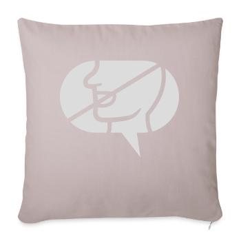 Forbidden Communicate Icon Speech Bubble - Sofa pillowcase 17,3'' x 17,3'' (45 x 45 cm) - light taupe - Front