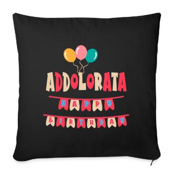 Sorrowful t-shirt happy birthday t-shirt - Sofa pillowcase 17,3'' x 17,3'' (45 x 45 cm) - black - Front