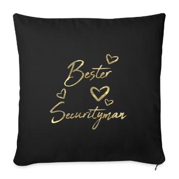 Best Securityman - Sofa pillowcase 17,3'' x 17,3'' (45 x 45 cm) - black - Front