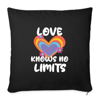 Equality Love Heart Lgbt Relationship - Sofa pillowcase 17,3'' x 17,3'' (45 x 45 cm) - black - Front