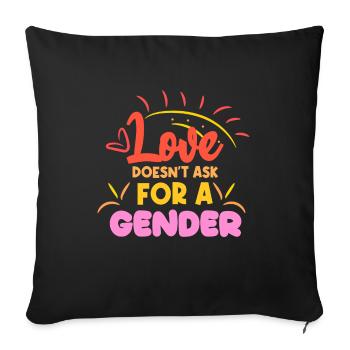 Déclaration LGBT Partenariat homosexuel - Housse de coussin décorative 45 x 45 cm - noir - Devant