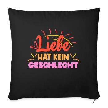 Gleichgeschlechtliche Ehe Liebe Lgbt Statement - Sofakissenbezug 45 x 45 cm - Schwarz - Vorne
