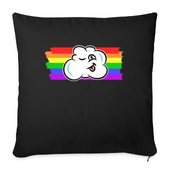 Arc-en-ciel Droits des homosexuels LGBT transgenres - Housse de coussin décorative 45 x 45 cm - noir - Devant