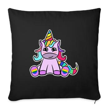 Unicorn Lgbt Rights of Homosexual Sexuality - Sofa pillowcase 17,3'' x 17,3'' (45 x 45 cm) - black - Front