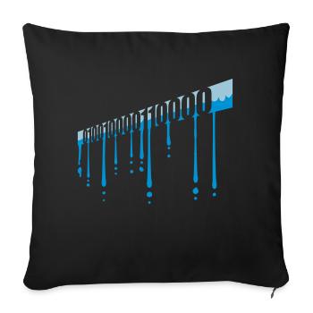 Langage de programme de code binaire - Housse de coussin décorative 45 x 45 cm - noir - Devant