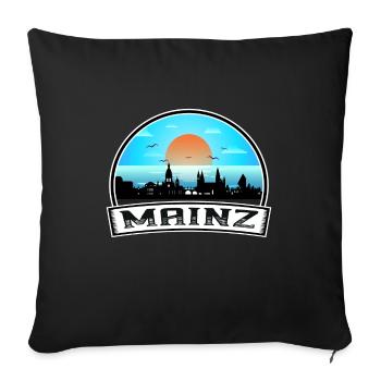 Mainz Germany Skyline Vintage Sunset Travel Souven - Sofa pillowcase 17,3'' x 17,3'' (45 x 45 cm) - black - Front