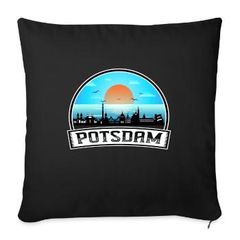Potsdam Deutschland Skyline Vintage Sunset Travel Souv - Sofakissenbezug 45 x 45 cm - Schwarz - Vorne