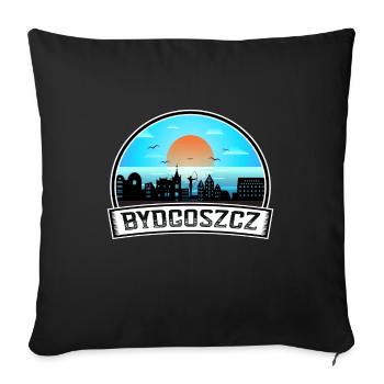 Bydgoszcz Pologne Skyline Vintage Sunset Travel Sou - Housse de coussin décorative 45 x 45 cm - noir - Devant