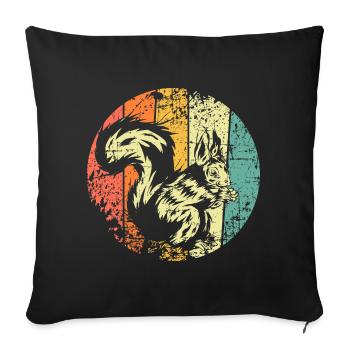 Vintage Squirrel - Sofa pillowcase 17,3'' x 17,3'' (45 x 45 cm) - black - Front