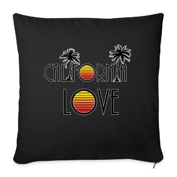 california love - Housse de coussin décorative 45 x 45 cm - noir - Devant
