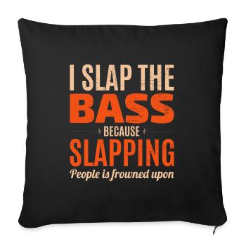 Basse Guitariste Musicien Musicien Bassiste Funny - Housse de coussin décorative 45 x 45 cm - noir - Devant
