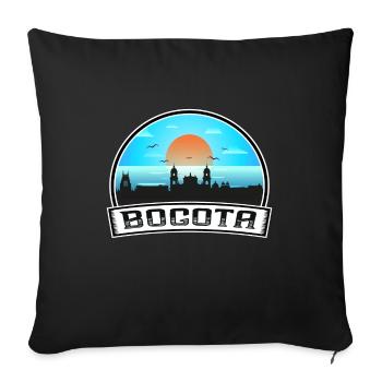 Bogota Colombia Skyline Vintage Sunset Travel Souv - Sofa pillowcase 17,3'' x 17,3'' (45 x 45 cm) - black - Front
