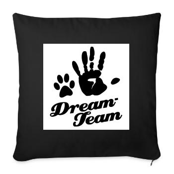 Dream Team - Sofa pillowcase 17,3'' x 17,3'' (45 x 45 cm) - black - Front