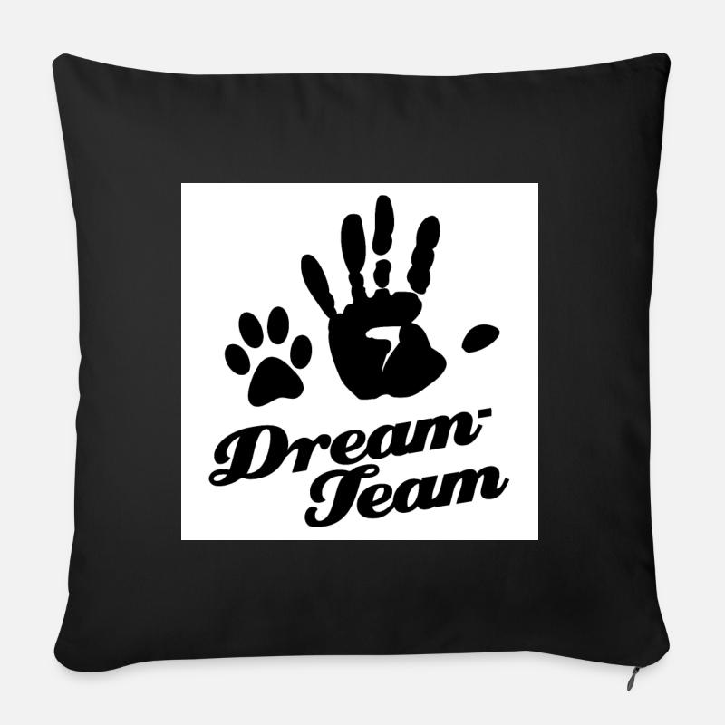 Dream Team - Sofakissenbezug 45 x 45 cm - Schwarz
