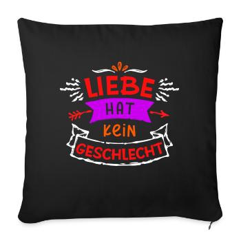 Lgbt Liebe Beziehung Statement Bisexuell Homo - Sofakissenbezug 45 x 45 cm - Schwarz - Vorne