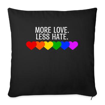 Sexuality Statement Lgbt Equality Heart - Sofa pillowcase 17,3'' x 17,3'' (45 x 45 cm) - black - Front