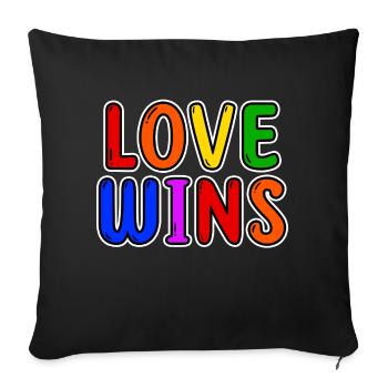 Love Statement Rights Gay Pride Pride - Sofa pillowcase 17,3'' x 17,3'' (45 x 45 cm) - black - Front