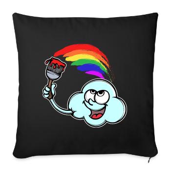 Lustig Lgbt Homo Regenbogen Bisexuell Transgender - Sofakissenbezug 45 x 45 cm - Schwarz - Vorne
