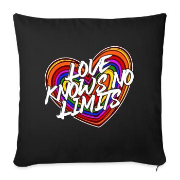 Sexualité Amour Transgenre Lgbt Heart Déclaration - Housse de coussin décorative 45 x 45 cm - noir - Devant