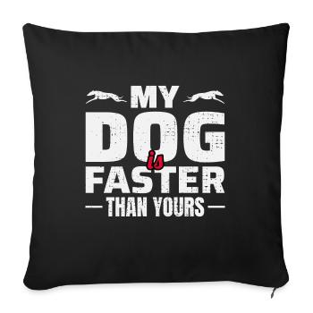 Greyhound Racing Dog Pet Race Animal Racer - Sofa pillowcase 17,3'' x 17,3'' (45 x 45 cm) - black - Front