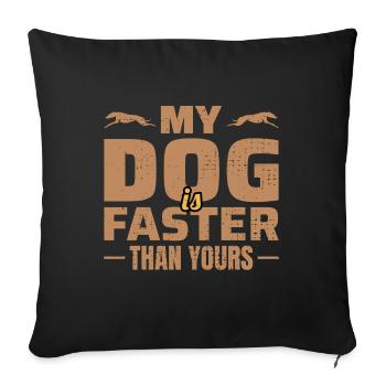 Greyhound Racing Dog Pet Race Animal Racer - Sofa pillowcase 17,3'' x 17,3'' (45 x 45 cm) - black - Front