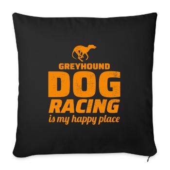Greyhound Racing Dog Pet Race Animal Racer - Sofa pillowcase 17,3'' x 17,3'' (45 x 45 cm) - black - Front