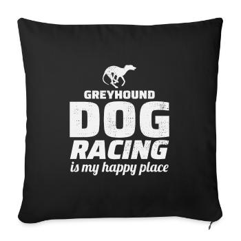 Greyhound Racing Dog Pet Race Animal Racer - Sofa pillowcase 17,3'' x 17,3'' (45 x 45 cm) - black - Front
