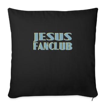 Jesus Fan Club - Sofa pillowcase 17,3'' x 17,3'' (45 x 45 cm) - black - Front