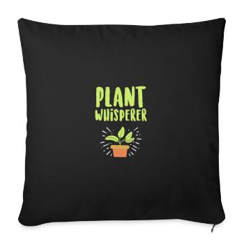 Plant Whisperer Gardener - Sofa pillowcase 17,3'' x 17,3'' (45 x 45 cm) - black - Front