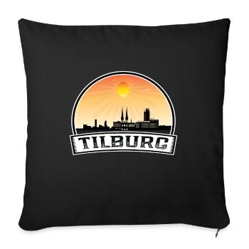 Tilburg Netherlands Skyline Vintage Sunset Travel - Sofa pillowcase 17,3'' x 17,3'' (45 x 45 cm) - black - Front